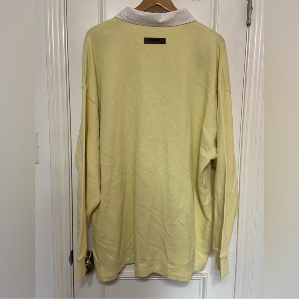 Essentials Men's Light Yellow Crewneck Sweater - Picture 7 of 7